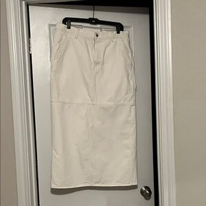 Madewell Cream Pencil Skirt